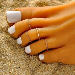 4 pc Toe Ring Set